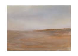 Petit Tableau Paysage Abstrait Ciel Bleu Gris Beige Ocre Original Painting House Painting Art