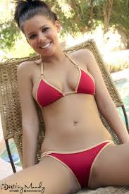 Destiny Moody Girl Next Door Red Bikini Backyard