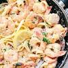 Shrimp,garlic,wine,cream sauce for pasta : 1