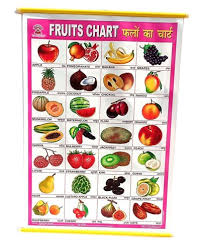 Alphabet refers to the letters of a language, arranged in the order fixed by custom. Paper Fruits Name Teaching Chart Size 3 X 2 Feet Rs 210 Piece Id 3018371591