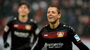 Bayer leverkusen's mexican forward javier hernandez (known as 'chicharito') celebrates after scoring during a german first division bundesliga match against fsv mainz 05 in mainz, western. Bayer Leverkusen Besiegt Eintracht Frankfurt 3 0 In Bundesliga