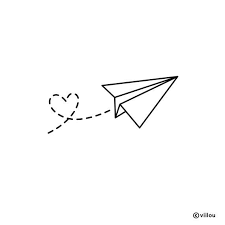 Sticker Paper Plane Heart Loop Decal Wall Stickers Paper Etsy Paper Plane Tattoo Paper Airplane Tattoos Paper Plane