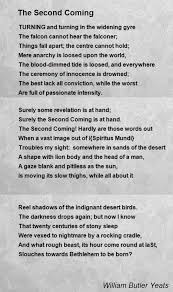 The Second Coming Poem By William Butler Yeats Poem Hunter The Second Coming Poem Poems Two By Two