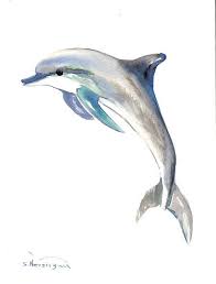 dolphin painting original watercolor painting 12 x by originalonly dolphin art dolphin painting animal art