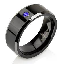 Black And Blue Tungsten Wedding Bands Blue Sapphire Men Tungsten Wedding Band Man Tungsten Wedding Ring September Birt White Gold Diamond Wedding Rings Tungsten Wedding Rings Tungsten Wedding Bands