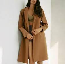 Red chiffon ruffles details layered trench coats. Zara Bnwt Mid Camel Long Sleeve Masculine Lapel Collar Coat S Xl 5070 626 Ebay
