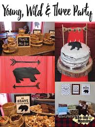 3rd Birthday Theme Ideas For Boy Young Wild Three Birthday Party Third Birthday Party Bear Birthday Party Third Birthday Boys