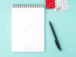 Graph paper is available in many different measurements, for example each box can be centimeter or an inch in length. Open Notebook With Blank White Clean Page To Write The Treatment Plan Of The Disease Pills Pen Paper On Blue Background Top View Stock Photo Picture And Royalty Free Image Image 89308539