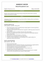 Dental Receptionist Resume Samples Qwikresume