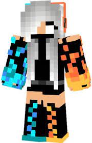 Fire And Ice Herobrine Girl Nova Skin Fire And Ice Minecraft Skins Ninja Mc Skins