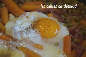 Poelee De Petits Pois Et Oeuf Sur Le Plat Le Blog De Lesdelicesdethithoad En 2020 Oeuf Au Plat Recette Simple Et Rapide Plat