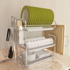 Maybe you would like to learn more about one of these? 3 Layer Stainless Steel Dish Drainer Rack 2 In 1 Kitchen Dish Drying Rack Kitchen Counter Organizer Storage Shelf Home Space Saving Walmart Com Walmart Com