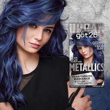 Got2b Color Metallic Blue Mercury 1 Kit In 2021 Creative Hair Color Dyed Hair Blue Peekaboo Hair
