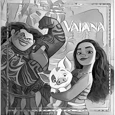 Printable moana and maui color coloring page. Coloring Page Moana Moana Maui And The Little Pig 6