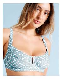 Chloe & Lola Lucy Fuller Bust Bikini Top in Geo Print