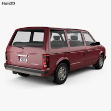 3d Model Of Dodge Caravan 1984 In 2020 3d Model Dodge Caravan