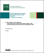 …of the quality of life, particularly for persons with disabilities and persons suffering from 'dys' conditions (dyslexia, dyspraxia, dysphasia. Ifla Ifla Guidelines For Library Services To Persons With Dyslexia Revised And Extended