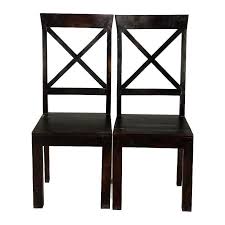 Machine wash removable cotton seat cushion cover. X Square Solid Wood Traditional Dining Chair Set Of 2