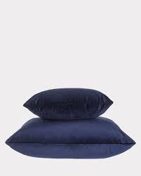 Dunnes Stores Navy Paul Costelloe Living Velour Feather Filled Cushion Couch Decor Cushions Velour