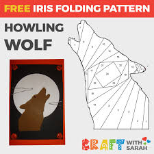 Iris folding instructions and free printable iris folding patterns. Howling Wolf Iris Folding Pattern By Sarah Edwards Arts Crafts Home Kitchen Silverstone Com Pl
