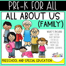Long ways to spell janelle. All About Us Unit Family Prek For All By Spell Janelle Tpt Special Education Family Chart Pre K