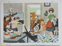 Ancienne Affiche Scolaire Fernand Nathan Dans La Cuisine Le Chat Voleur Annee 1967 Sur Www Mulubrok Fr Vintage Affich Affiches Scolaires Art Naif Affiche