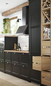 56 Black Kitchen Cabinet Ideas For Stylish Cooks 2020 Part 40 Corporate Office Design Kitchen Design Trends New Kitchen Designs