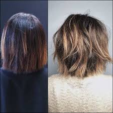 Layered hairstyles can enhance and even modify the shapes of all types of faces, but will vary in approach to deal with them individually. Messy Hair Back View Of Short Layered Haircuts Choppy Bob Hairstyles Short Layered Haircuts Bob Haircut Back View