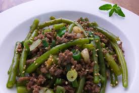 Grune Bohnen Mit Hackfleisch Wohlfuhlkuche Rezept Buschbohnen Rezept Bohnen Grune Bohnen