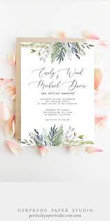 Greenery Wedding Invitations Diy Templates Colors Simple Mode Minimalist Wedding Invitations Wedding Invitations Printable Templates Wedding Invitations Rustic