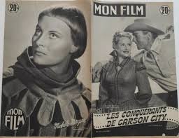 CONQUERANTS CARSON RANDOLPH scott affiche cinema originale 80x60 western  '52 WB EUR 40,00