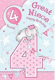 Celebrate being happy every day. Tolles Nichte 4 4 Today Happy Birthday Karte Mit A Lovely Vers Amazon De Kuche Haushalt