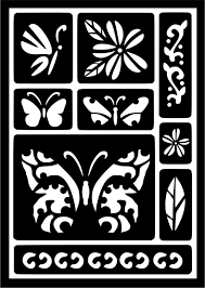 Variety Henna Temporary Tattoo Glitter Stencil Sticker Body Art Face Paint Airbrush Decal Template Mehndi By Vinylcre Glitter Tatoeages Glas Etsen Sjablonen