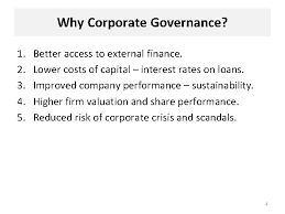 Well, corporate governance is supposed to help ensure that things that are not supposed to be if a company is good at corporate governance, i.e. Chapter 7 Corporate Governance Definition Of Corporate Governance