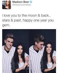 Its Been A Year Already Omg Time Flies By Jadison Couples Goals Quotes Jack And Madison Madison Beer