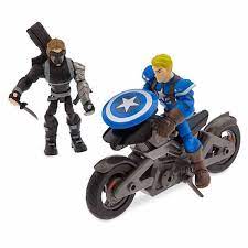 Disney Store Exclusive Marvel Toy Box Captain America Motorcycle Set Available Now Marvel Toys Captain America Motorcycle Captain America
