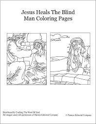 The moon and stars are no match for this spotted unicorn! Jesus Heals The Blind Man Coloring Pages Crafting The Word Of God