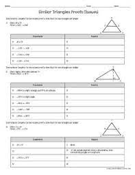 Similar triangles mixed review quiz. Similar Triangles Proofs Practice Worksheets Classwork And Homework Geometry Proofs Practices Worksheets Similar Triangles