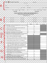 Child Support Calculation Worksheet Indiana Png Clipart