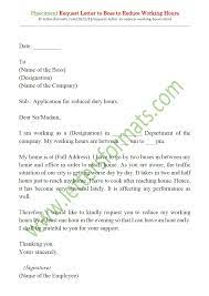 Sample Request Letter To Boss To Reduce Working Hours