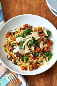 Recipe Orzo With Caramelized Fall Vegetables Ginger Recipe Ginger Recipes Easy Vegetarian Dinner Vegetarian Recipes