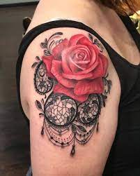 There are even jewels inside the lace to make the whole look pop. Lace Tattoo Rose Novocom Top