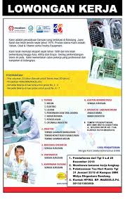 Pt advics manufacturing indonesia merupakan anak perusahaan advics global yang berbasis di jepang yang tergabung dalam aisin group & astra otoparts group dengan bisnis utamanya yaitu produksi au… Loker Pt Wkm Kedungreja Loker Pt Wkm Kedungreja Lowongan Kerja Sopir Pt Indokarya Tri Utama Bekasi Lowongan Kerja Pt Kawasan Industri Wijayakusuma Persero Furniture Techno Info Lowongan Kerja Update Setiap Hari