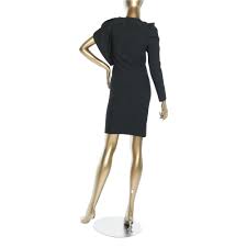 lanvin one sleeve black dress