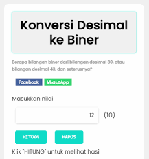 Maybe you would like to learn more about one of these? Desimal Ke Biner Kalkulator Konversi