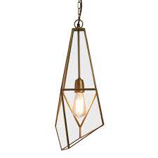 Inspired By The Faceted Beauty Of Natural Crystals Our Rylie Pendant Lamp Is Crafted Of Clear Glass Panes Set In An Ant Pendant Lamp Wood Bead Chandelier Lamp