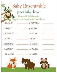 Baby Shower Games Unscramble Baby Shower Decoration Ideas Free Baby Shower Baby Shower Fall Free Baby Shower Games