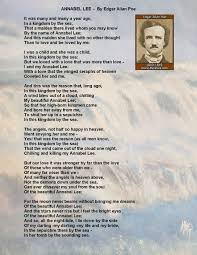 My Favorite Poem Annabel Lee By Edgar Allan Poe Poems Beautiful Poems Edgar Allan Poe