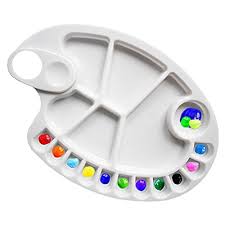 ✅ browse our daily deals for even more savings! Non Stick Paint Palette Artist Paint Mixing Tray Palette Oval Shaped Easy Clean Art Palette 17 Wells 1