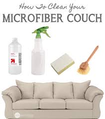 How To Clean A Microfiber Couch Other Furniture One Good Thing By Jillee Cleaning Microfiber Couch Clean Microfiber Microfiber Couch